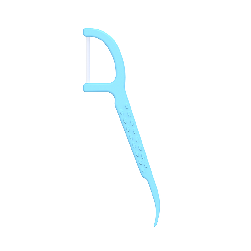 Benang Gigi Rasa Mint yang Disetujui ISO Pilih Tusuk Gigi Plastik ABS Dengan Benang Gigi